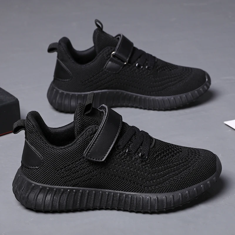 زوج من الأحذية الرياضية الشبكية للأطفال للفصول الأربعة، أحذية كاجوال مريحة ومسامية بلون موحد، مقاس 28-40، TL-1907