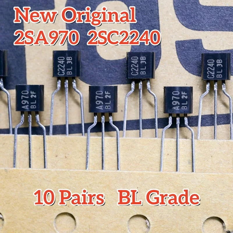 10Pairs 2SA970 2SC2240 A970 C2240 BL/GR Grade Genuine Brand New Original 970 2240