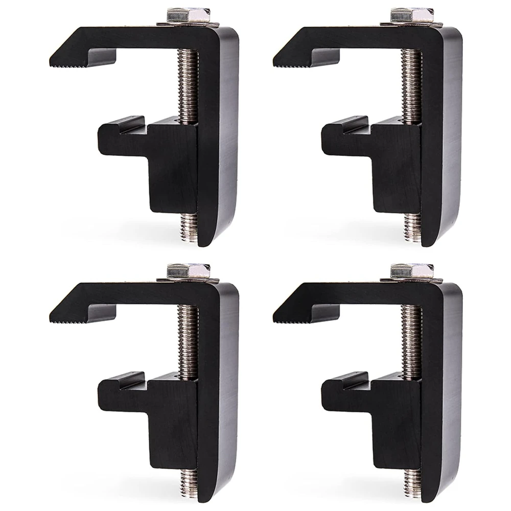 

​4PCS P-AC-04N Utility Track System Mounting Clamp for Toyota Tacoma/Tundra Truck Cap/Camper Shell Black