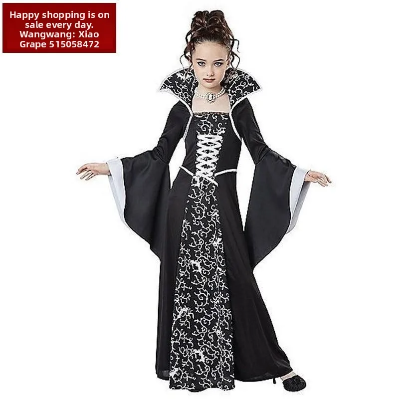 キッズガールズコスプレローワイーンコスチュームストリートスレローウエスト3DドクターイレギュラースカートロングスベラウンドネAラインドクター