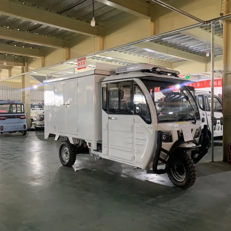 Fully Enclosed Electric Three-Wheeled Express Truck for Cargo Delivery Water Delivery and Freight Hauling 1.5m and 1.8m