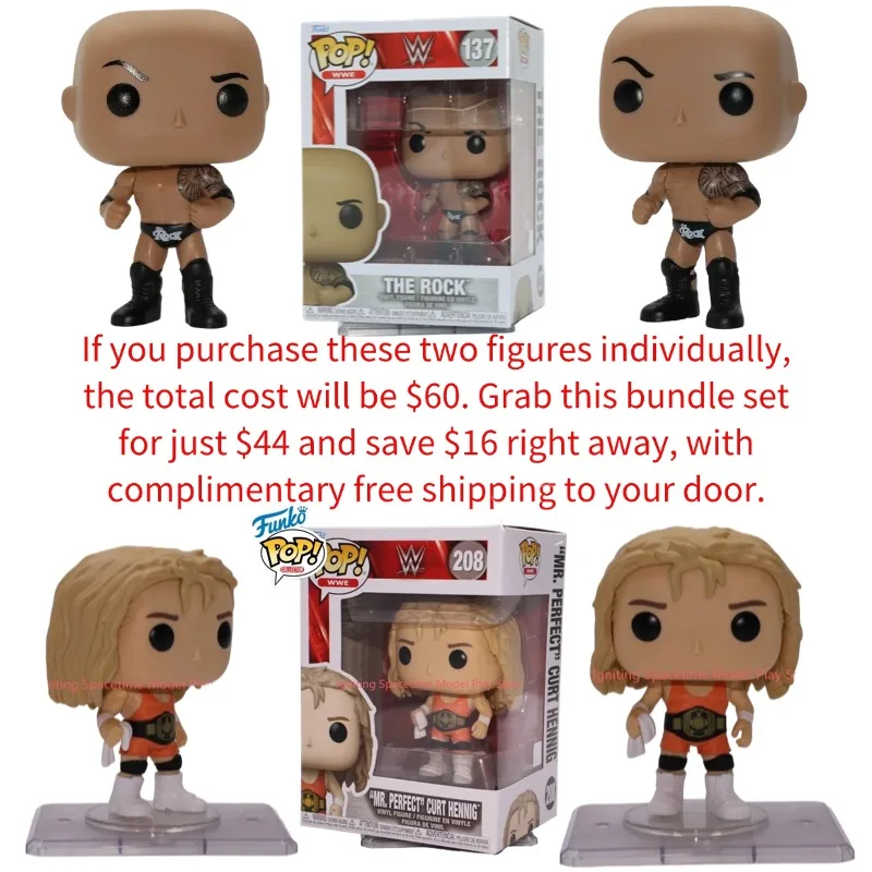 Figura Coleccionable de Vinilo Original Funko Pop WWE, Cinturón de Campeonato Universal, Roman Reigns, The Rock, Regalo para Fanáticos de la Lucha Libre