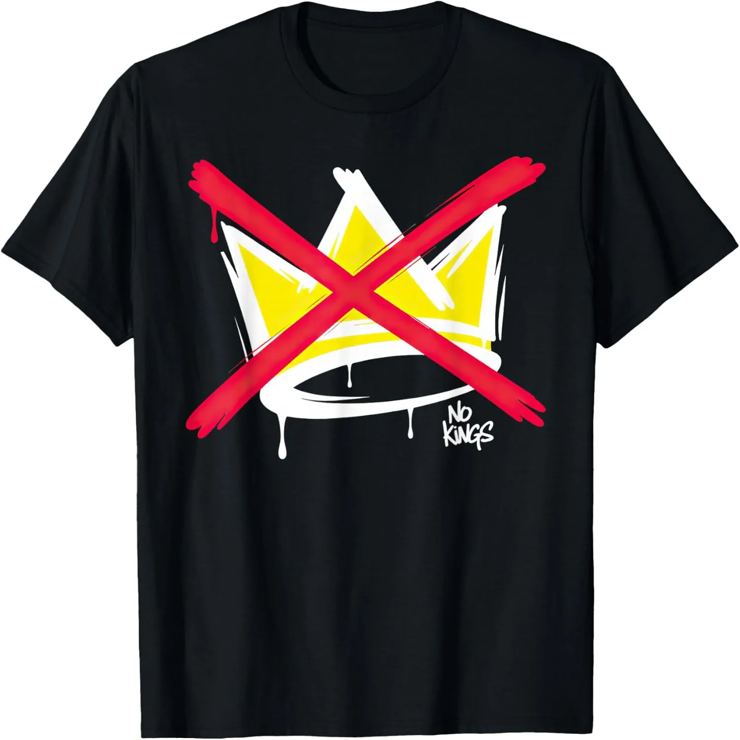 No Kings T-Shirt for Men Women Tees Anti Monarchy Rebellion Political Statement Graphic Tee