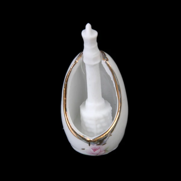 8 peças 1/12 casa de bonecas em miniatura acessório de banheiro produtos de higiene pessoal rosa floral cerâmica