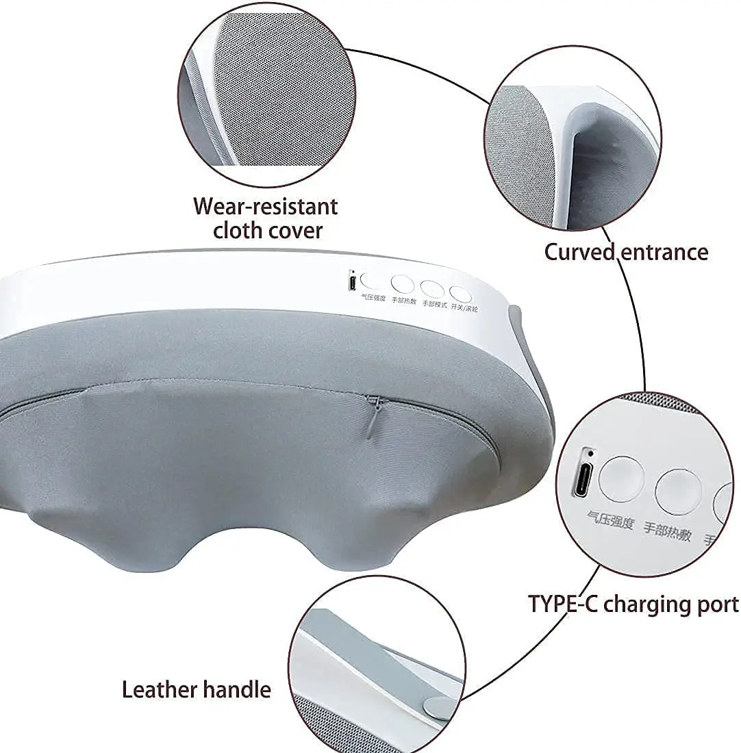 Double Hand Massager, ABS Compression Air Pressure Hand Machine, Point Therapy Pain Relief Massager, Portable 345x200x125mm