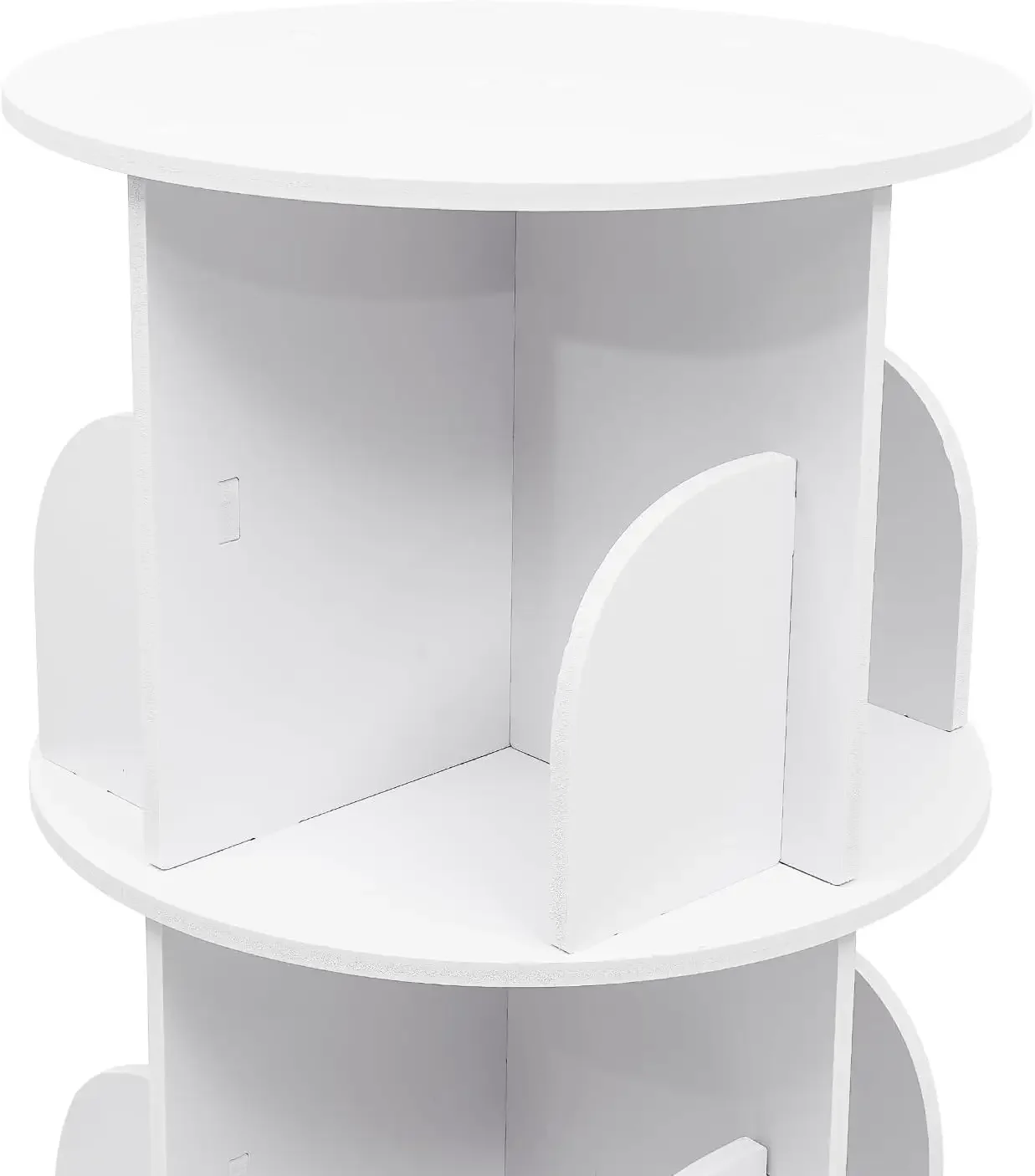 4段コーナー本棚回転本棚タワー本棚、自立型本棚収納ラック、耐荷重132.3ポンド