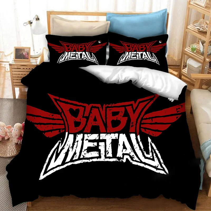 3d Printing BABYMETAL Rock Band 3pcs Bedding Set Boys Girls Twin Queen Size Duvet Cover Pillowcase Bed Kids Adult Home Textiles