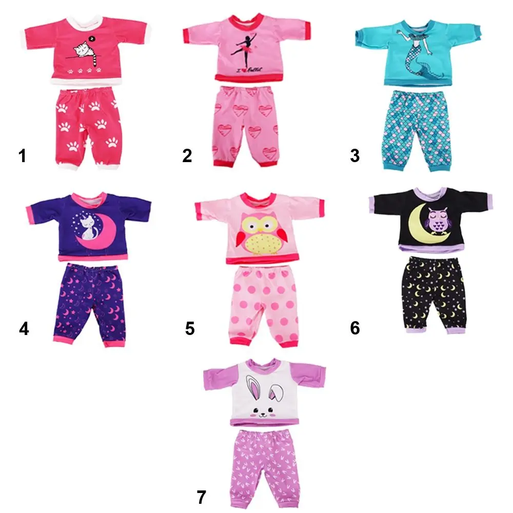 Fit 18Inch/43cm Speelhuis Poppenhuis Accessoires T-shirt Broek Poppenkleertjes Onderjurk Jarretel Broek