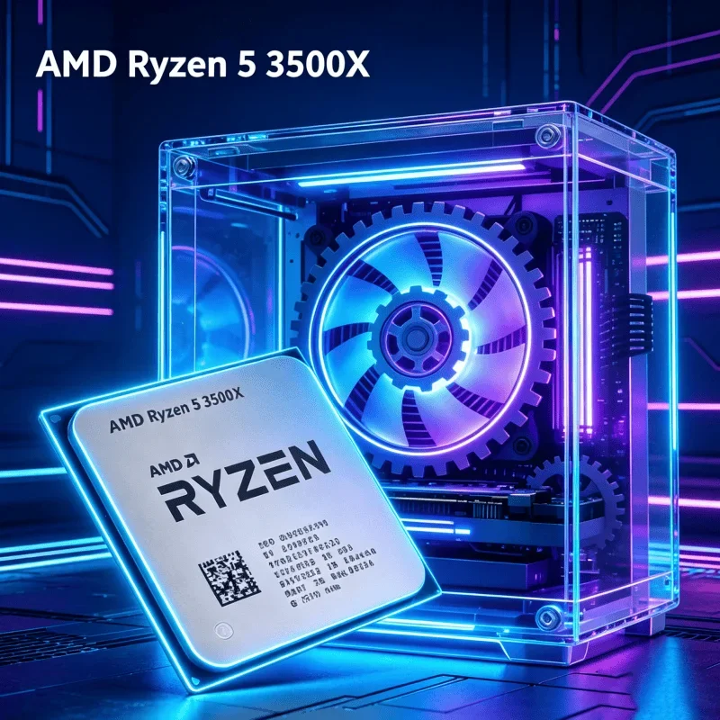 Procesador AMD Ryzen 5 3500X R5 3500X para Juegos de PC, 6 Núcleos, 6 Subprocesos, 3.6GHz hasta 4.1GHz, 32MB de Caché L3, AM4 DDR4, 65W TDP