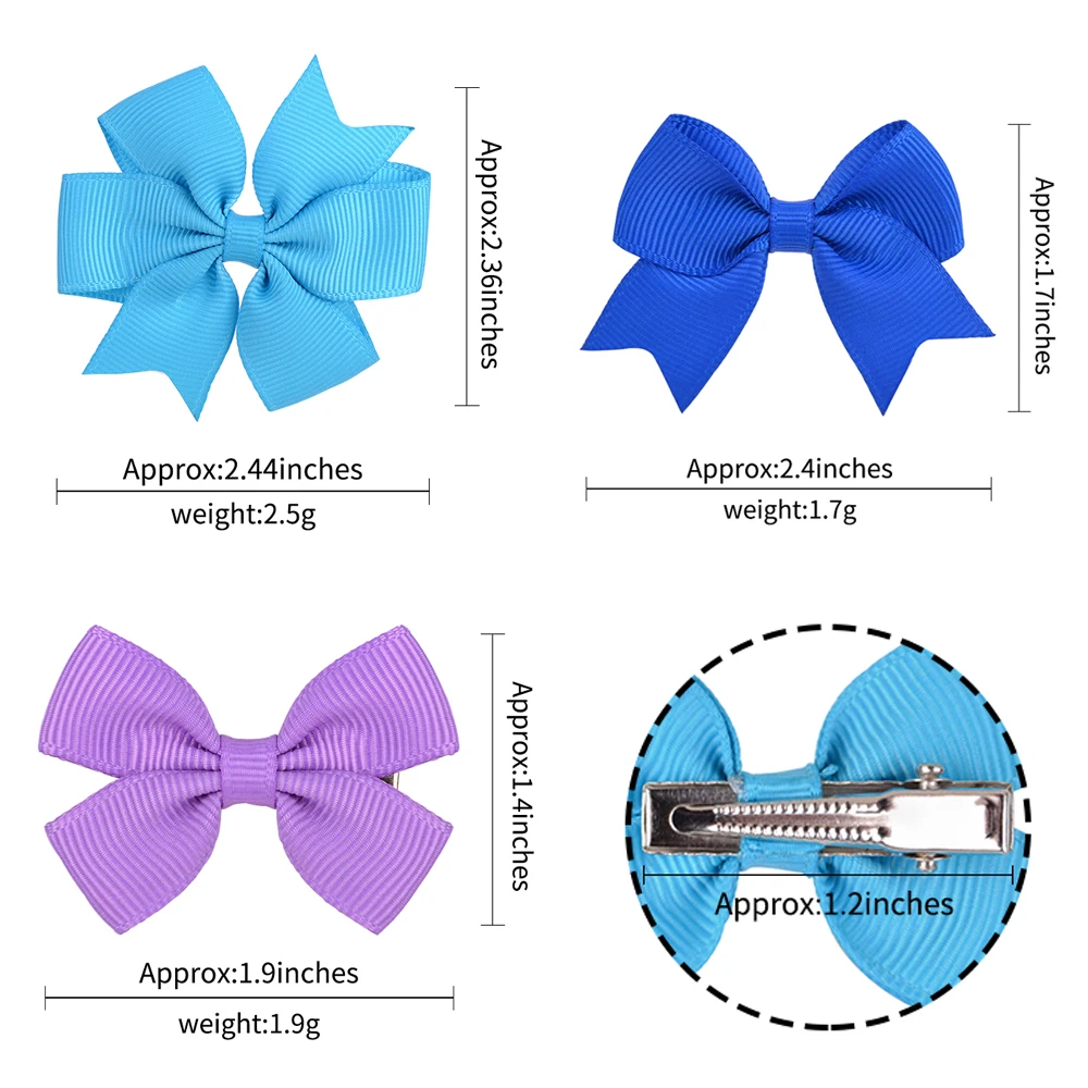 10Pcs/lot Hair Bows Hair Clip for Baby Girls Handmade Hairpin Boutique Barrettes Headwear Kids Hair Accessories Wholesale