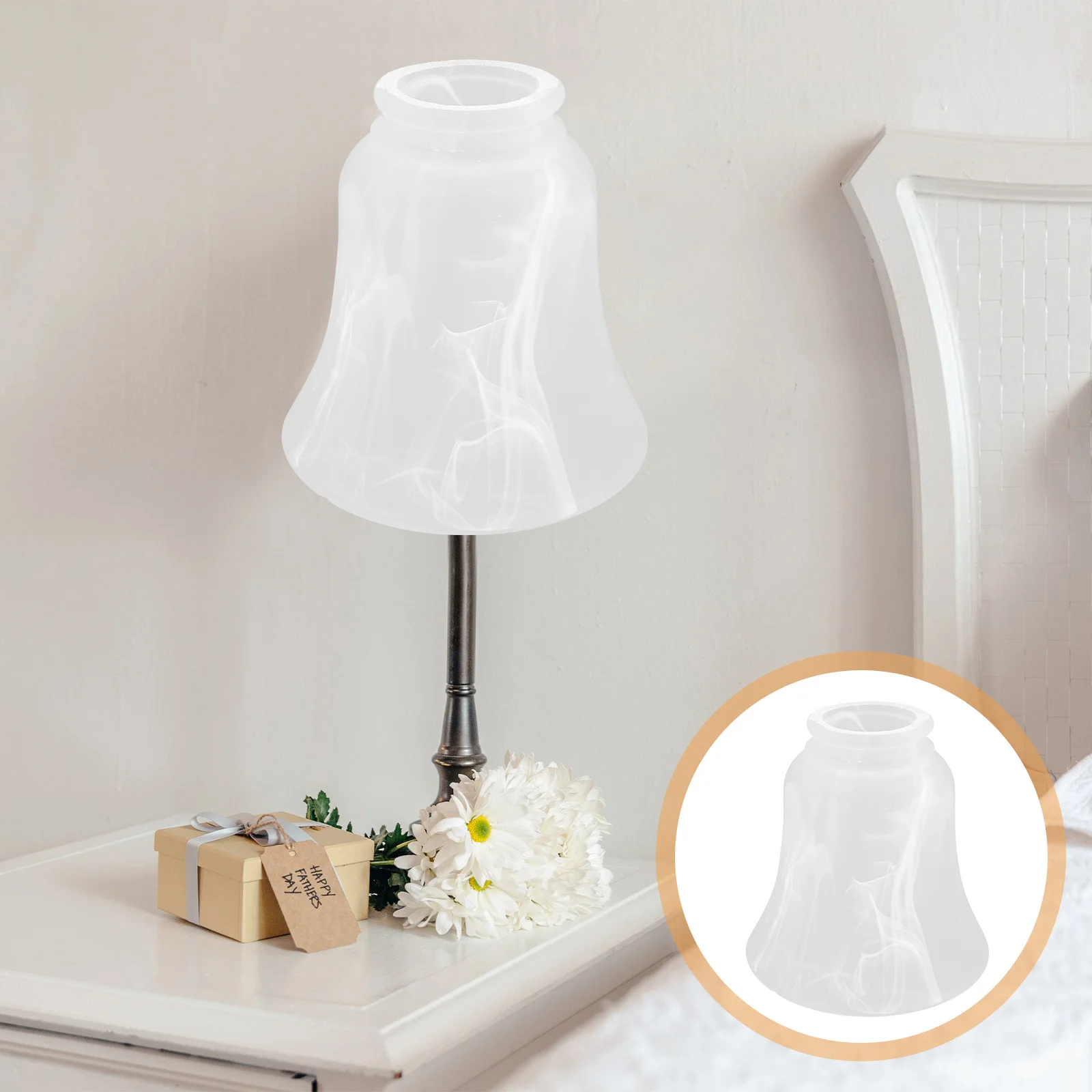 Glass Lamp Shade Replacement Simple Delicate Design Lightweight Easy Install for Pendant Light Fixture Decorative Hanging Lamp
