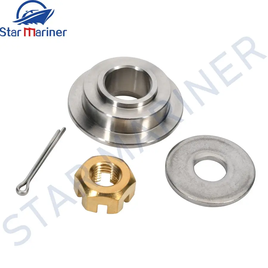 

6E7-45987 Boat Engine Propeller Spacer Kit for Yamaha Outboard 9.9/15HP 90201-10M01 90171-10M01 91490 Pin Cotter Plate Washer