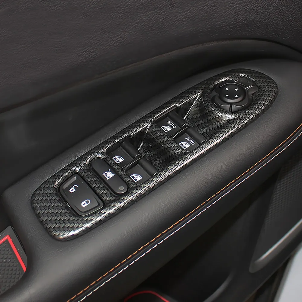 

LHD Door Armrest Window Switch Control Protection Panel Cover Trim Interior Styling For Jeep Compass 2017-2019-2021 Accessories