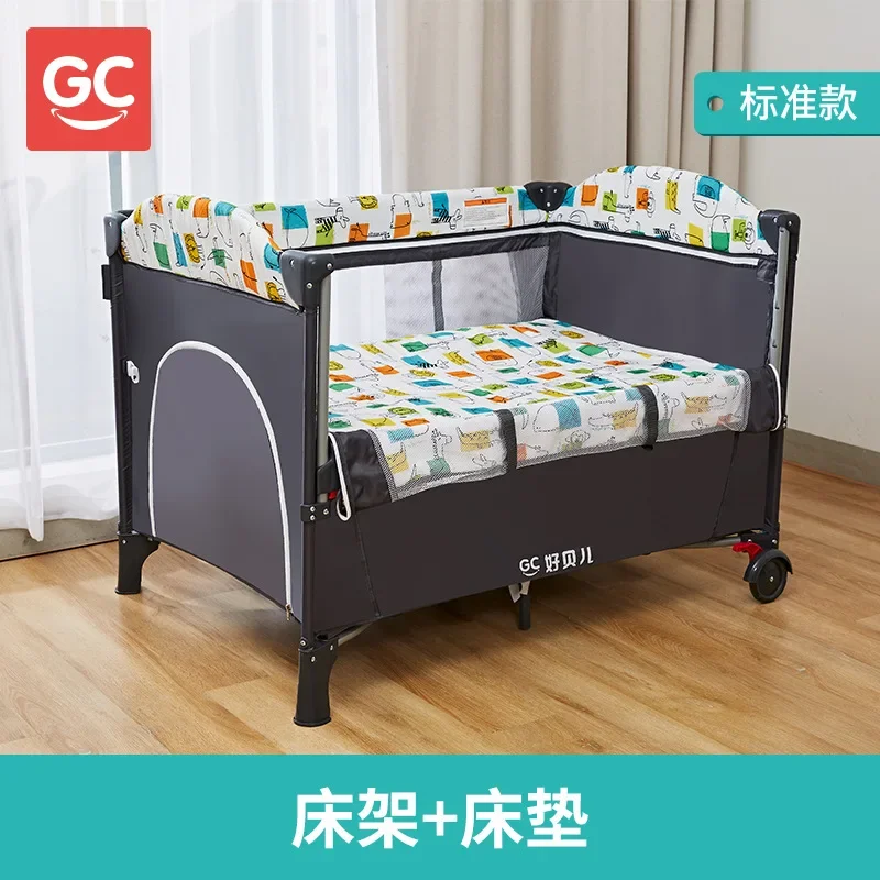 Wholesale Movable Splicing Large Bed Foldable Baby Crib Portable Newborn Bedside Bed Baby Rocking Bed