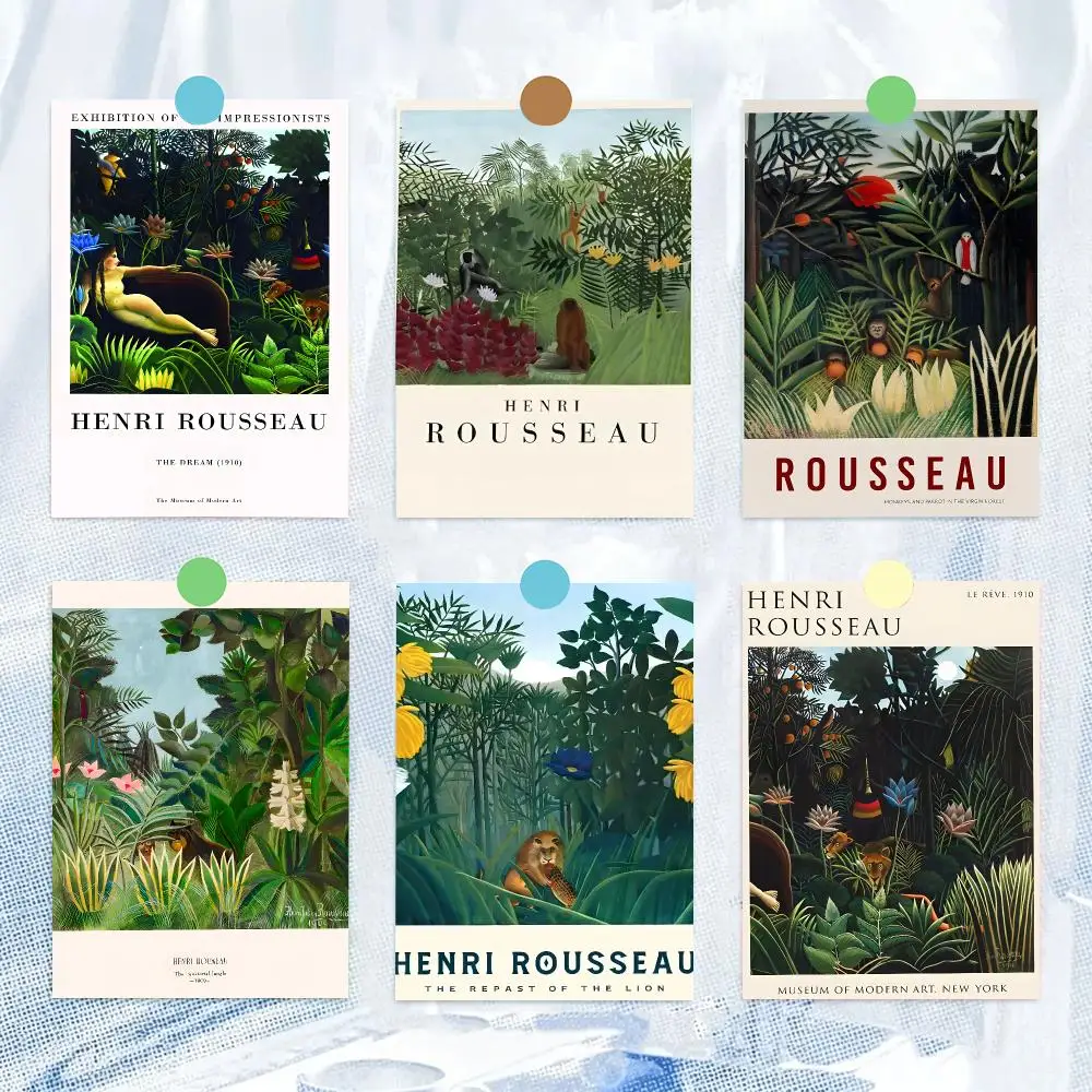 Artist Naive H-Henri Rousseau Poster HD Wall Decor for Bedroom Living Room Dorm Bar Cafe Office Gift