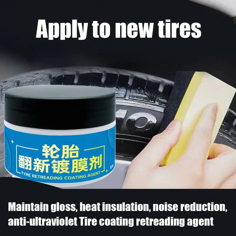 Tire Shine Tire Brightener Protector For Car Car Tire Refurbishment Brightener Coating Wax 100g Tire Restorer For Tire Renewal