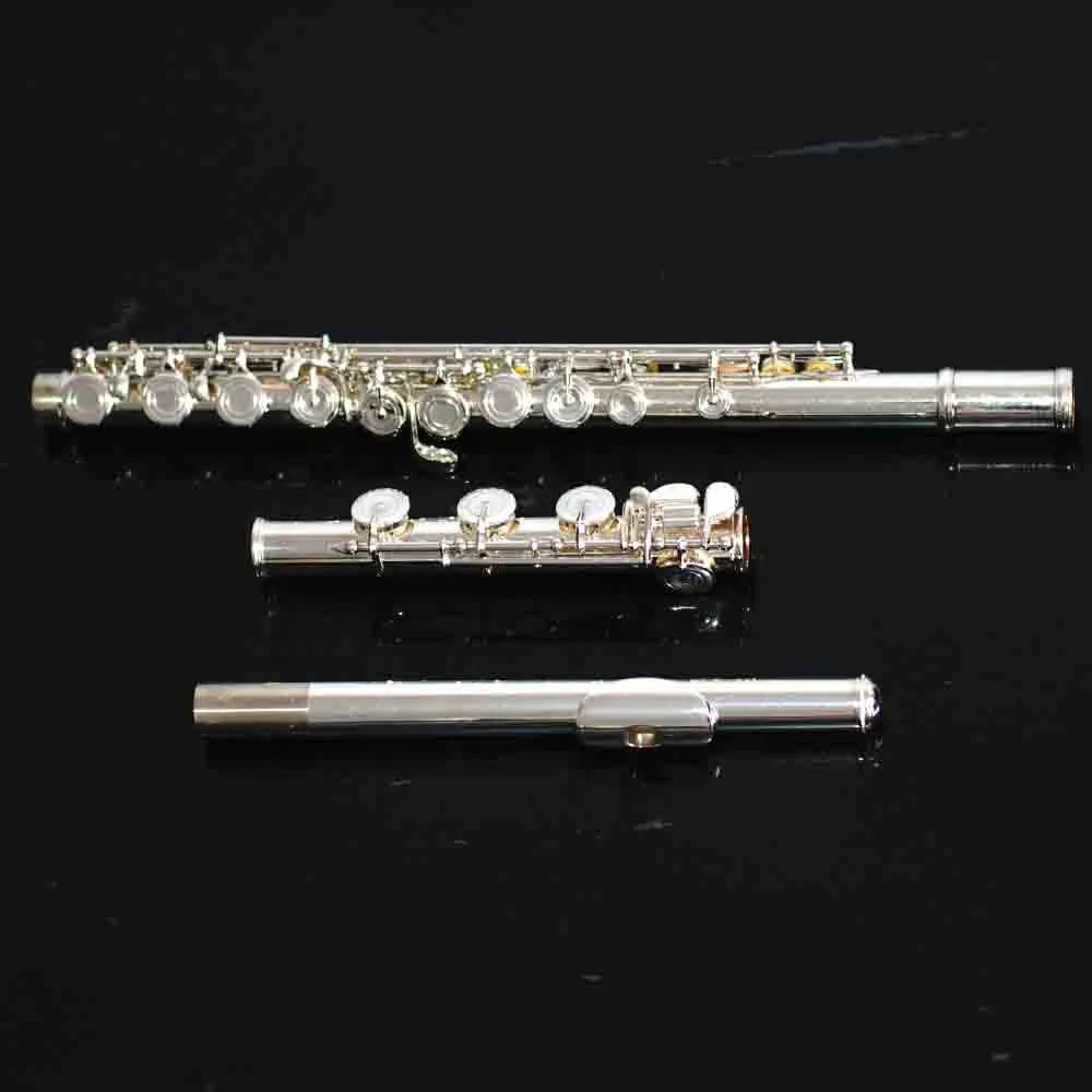 High Quality  Flute Instrument French Keys Open Hole 17 Hole Silver-plated Flute