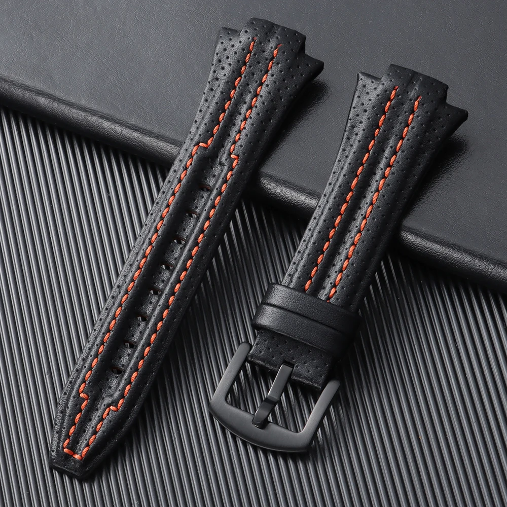 15X27mm Lederen Horlogebanden voor Seiko Sportura SNL029P2 SNL021P1 SNA595P2 SNL017P1 Business Horlogeband Waterdichte Sport Armband