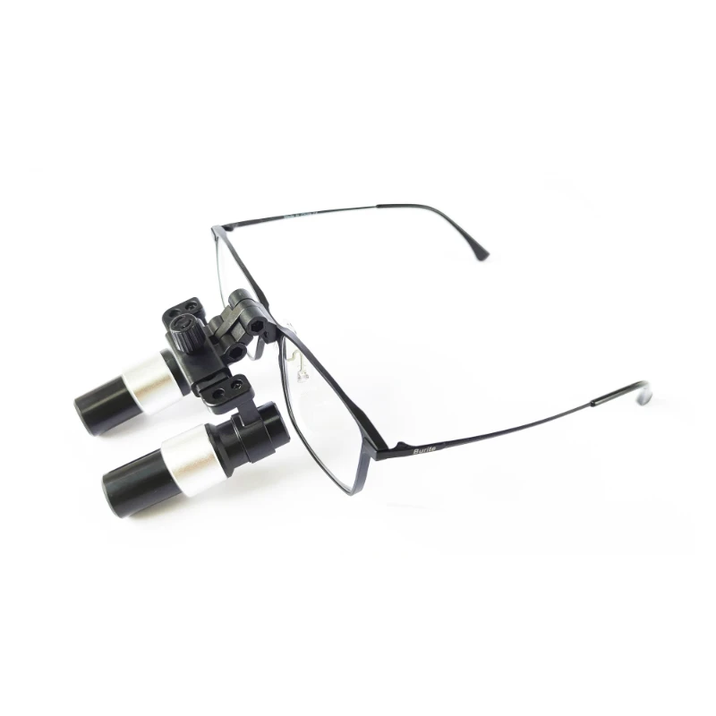 Burite Prism Medical Surgical Dental 6.0X Kepler Binocular Magnifier 6X Loupes ENT Dental Ophthalmolog Titanium Frame（FDJ-6X)