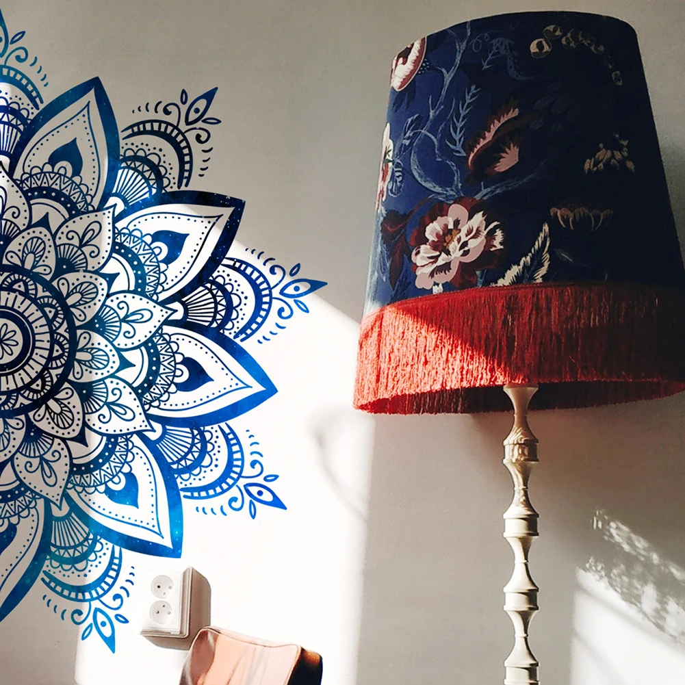 Mandala Lotus PVC Naklejka ścienna Eid Mubarak Lotus Flower Datura Zen Naklejki dekoracyjne Naklejka 30x90cm Dekoracja ścienna do domu — zdjęcie 4
