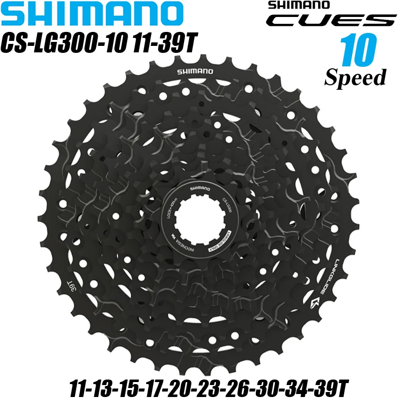 SHIMANO Cues LG300 9S 10 Speed LINKGLIDE Cassette for MTB Mountain Bike U6000 LG300 11-36T 39T 41T 46T 48T Original Bike Parts