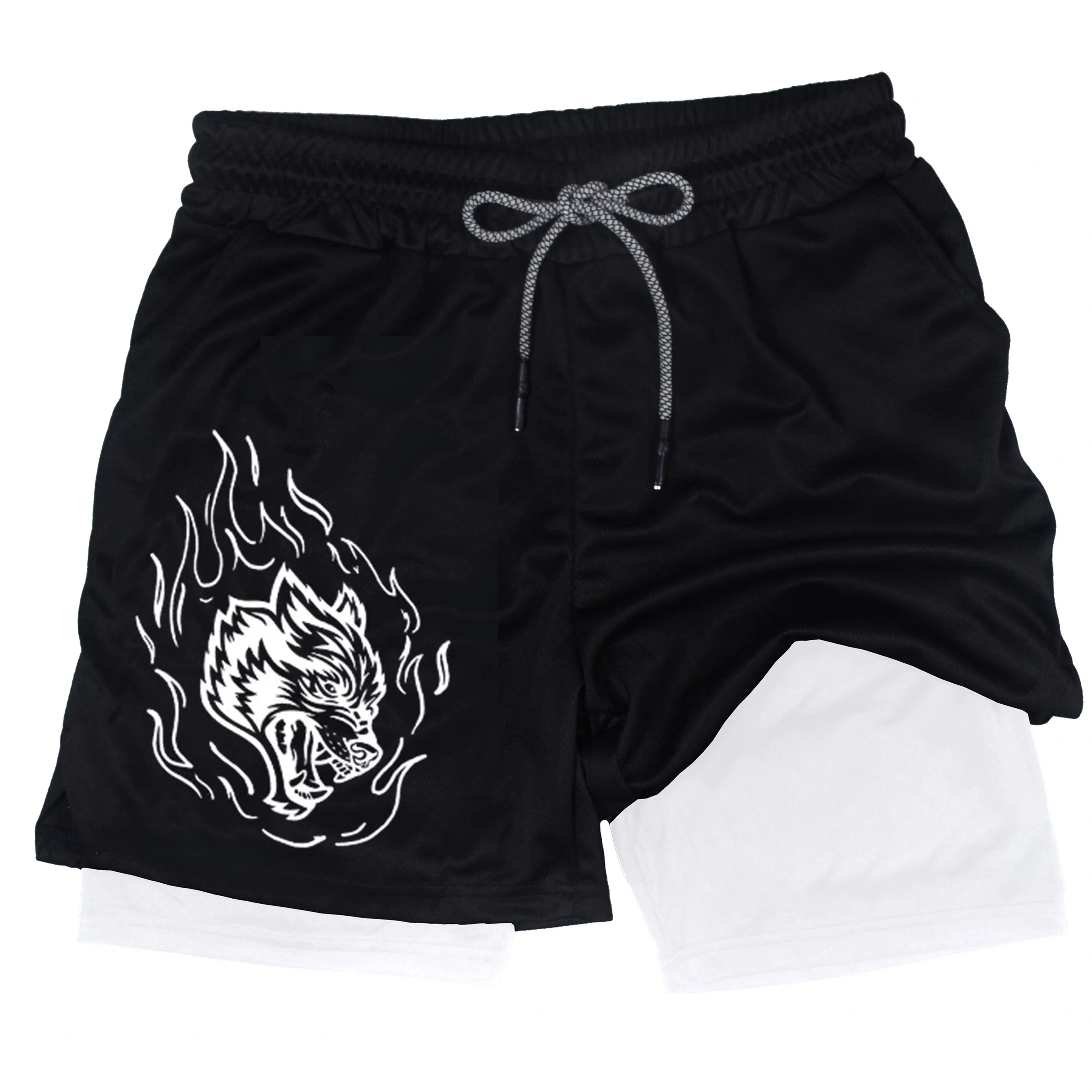 

Men Women Summer Fashion Sports Shorts Fitness Running Gym Fitness Riding Joggings Workout Short Pants Quick-drying Double-layer