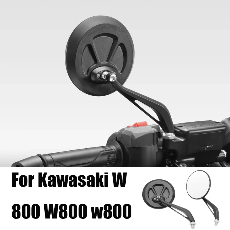 

Motorcycle Accessories Blue/Clear lenses Back View Mirror Round Shape Rearview Side Mirrors For Kawasaki W 800 W800 w800