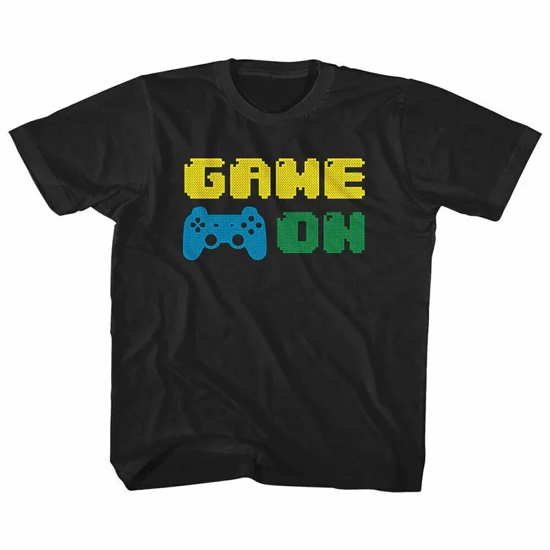 Game on Pixel Controller Graphic T-Shirt Cotton Men Women Streetwear Tee