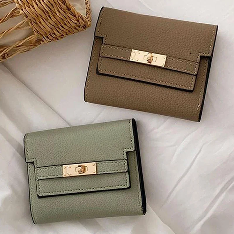 محفظة ريترو للنساء ذات سعة كبيرة ومتعددة البطاقات للتجارة الخارجية متعددة الوظائف وثلاثة أضعاف حقيبة محمولة باليد Billetera