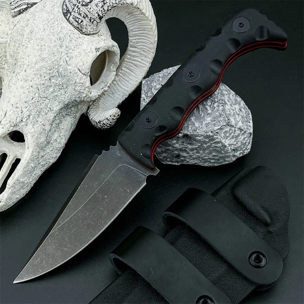 

High-Quality 003 Tactical Hunting Fixed Blade Knife 7Cr13MoV Steel Blade G10 Handle Outdoor Camping EDC Tool with Sheath