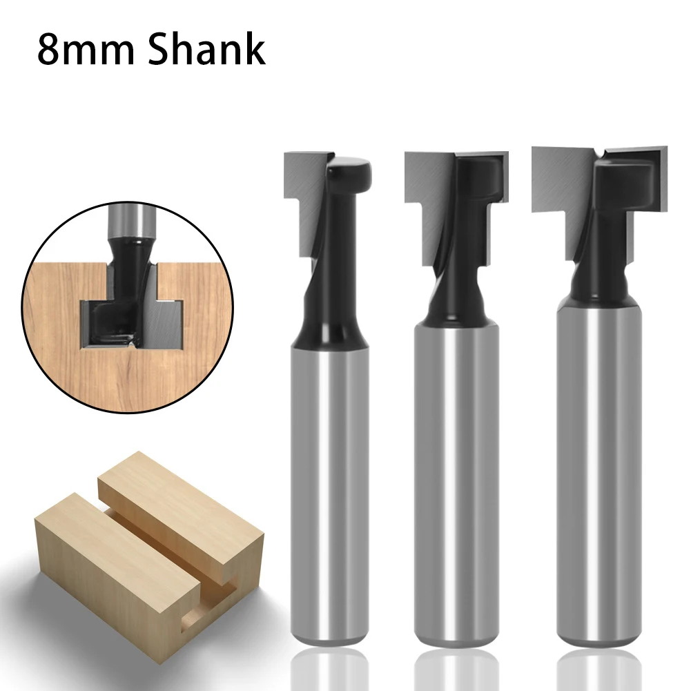 Keyhole Router Bit T‑Slot Cutting Tool Woodworking 8mm Shank For Wood Picture Frame Wall Hanging Work Milling Cutter