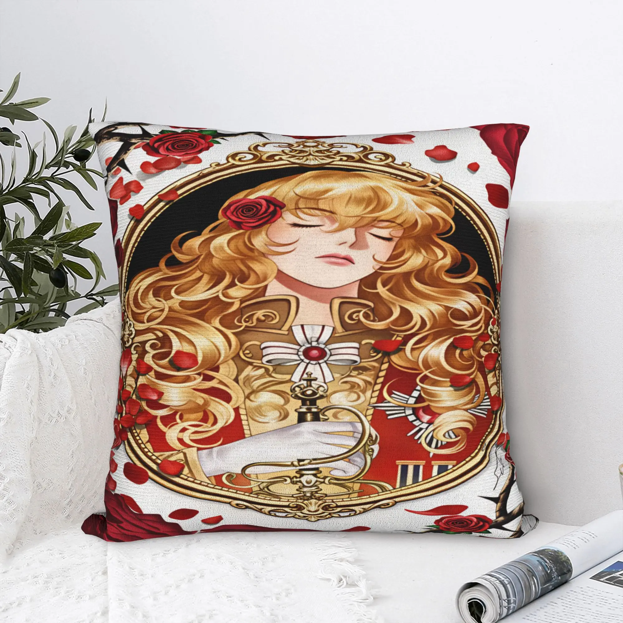 Rose of V-Versailles Lady  Pillow Case  Design Pillow Cover For Office Car Home Decor Kawaii Pillowcases
