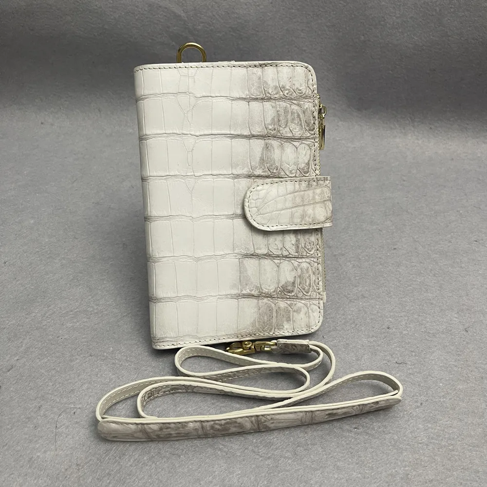 Luxury Real Himalayan Crocodile Leather Passport Holder for 4 Passports – Large Wallet with Cash & Card Slots Organizer