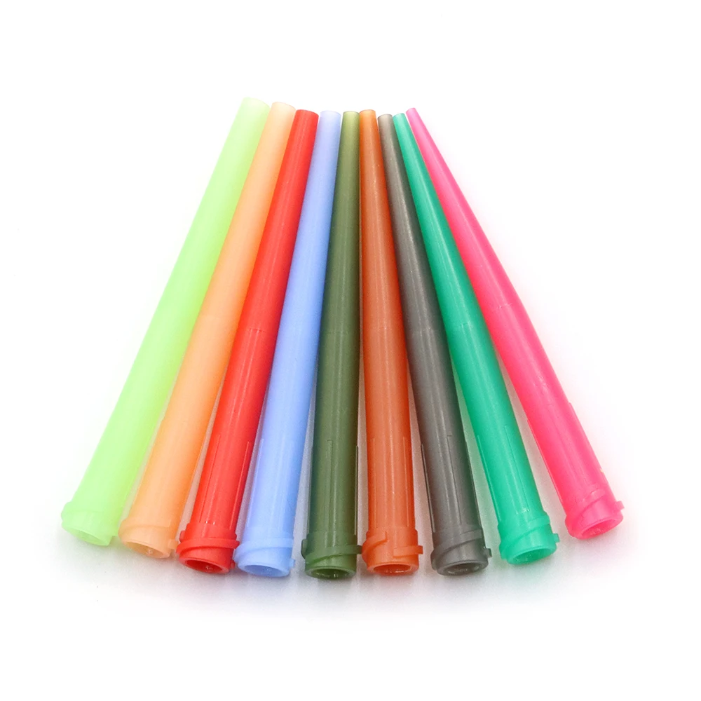 50pcs Plastic Tapered Needle Large TTLiquid Dispenser Needles Tip Plastic Glue Needle, for Oil or Glue Applicator, Length 60mm