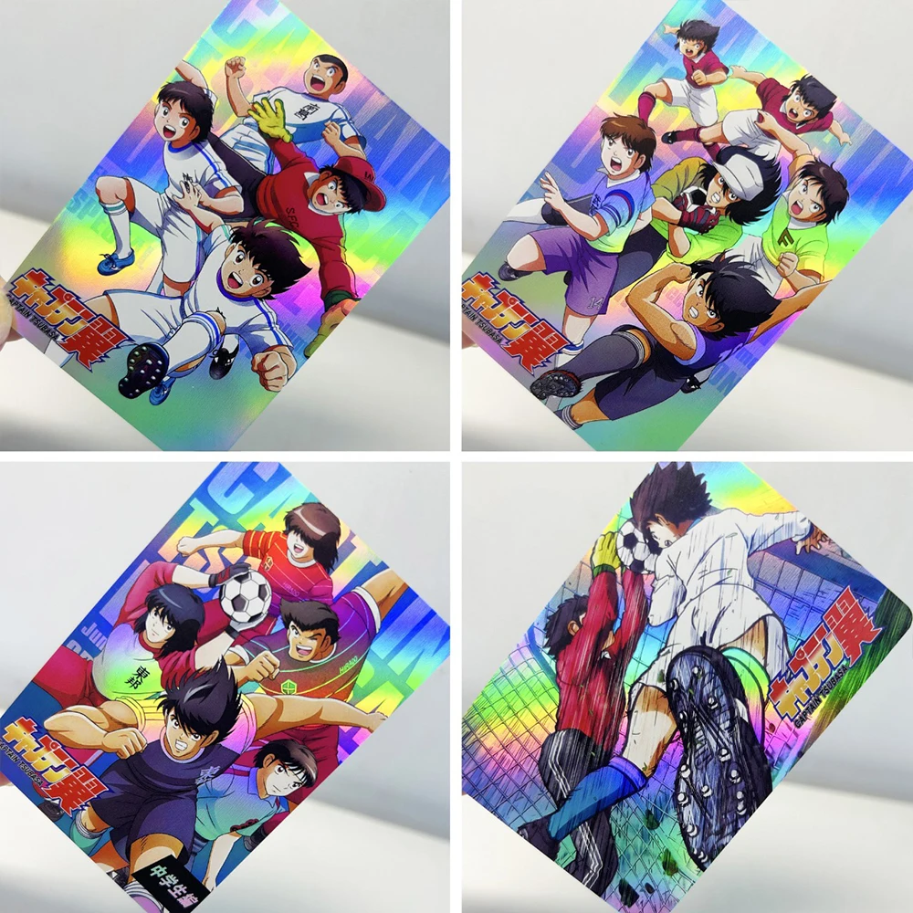 Capitano Tsubasa fai da te fatto in casa 10 pezzi carta da collezione Misaki Taro KojiroHyuga Sanae Flashcard olografiche Anime Merchandise