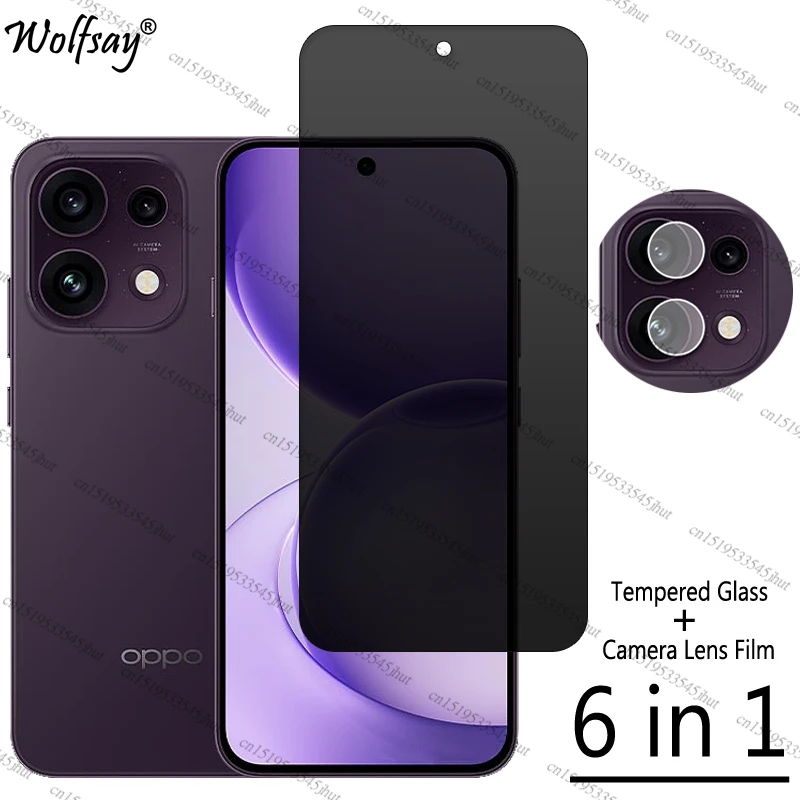 Privacy Screen Protector For Oppo Reno 16F Anti-Spy Tempered Glass For Oppo Reno 16 FS 16F Camera Glass For Oppo Reno16 F Glass