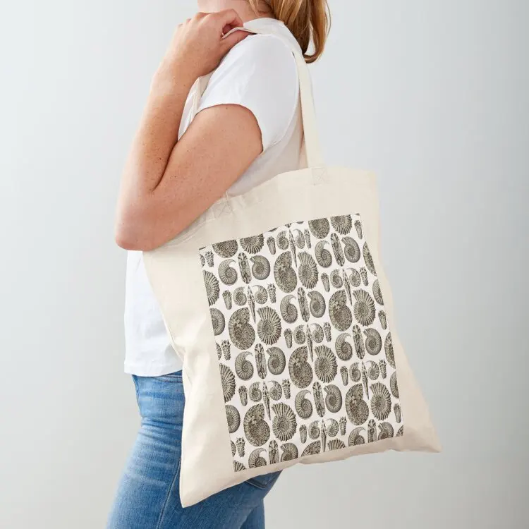 

Ernst Haeckel Ammonite Coffee Brown Tote Bag eco pack Large bags for women tote bag men Big bag