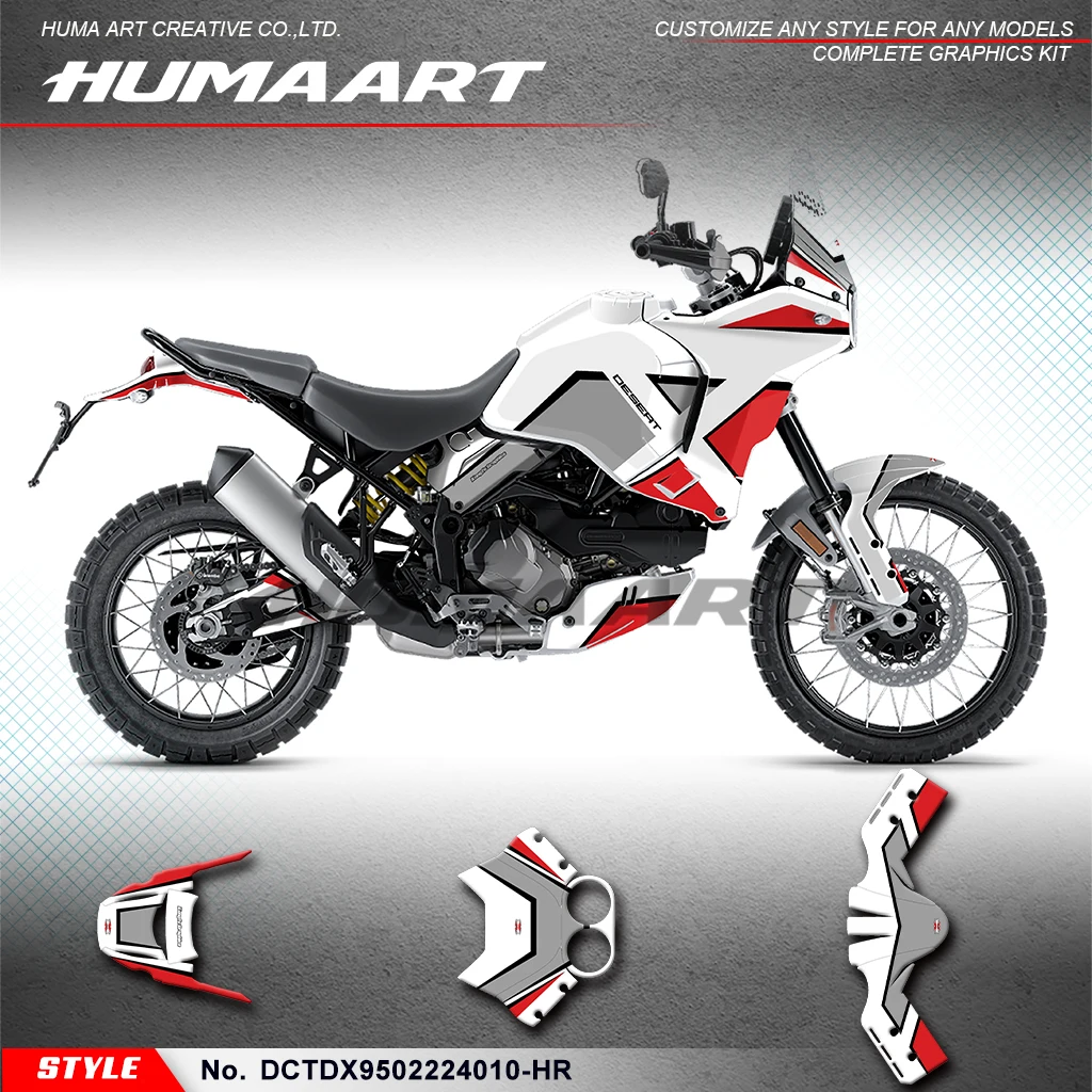 

Наклейка huпера, графика кожи для Ducati DESERT X 2022 2023 2024, DCTDX9502224010-HR