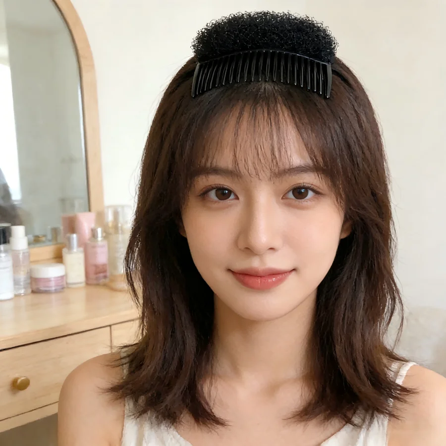 

Инструмент для придания объема волосам для женщин – невидимая подушечка для увеличения объема с расческой с пятью зубцами, пластиковый прибор для придания объема волосам.