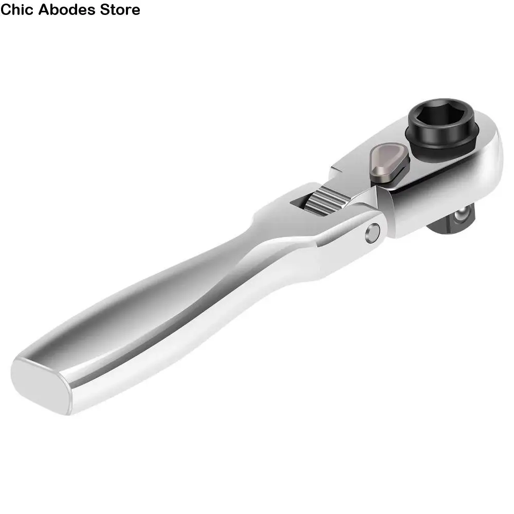 

2 in 1 Mini Ratchet Wrench Set Mini Precision Angle Adjustable Ratchet Wrench 180° Bidirectional Adjustment Paddles