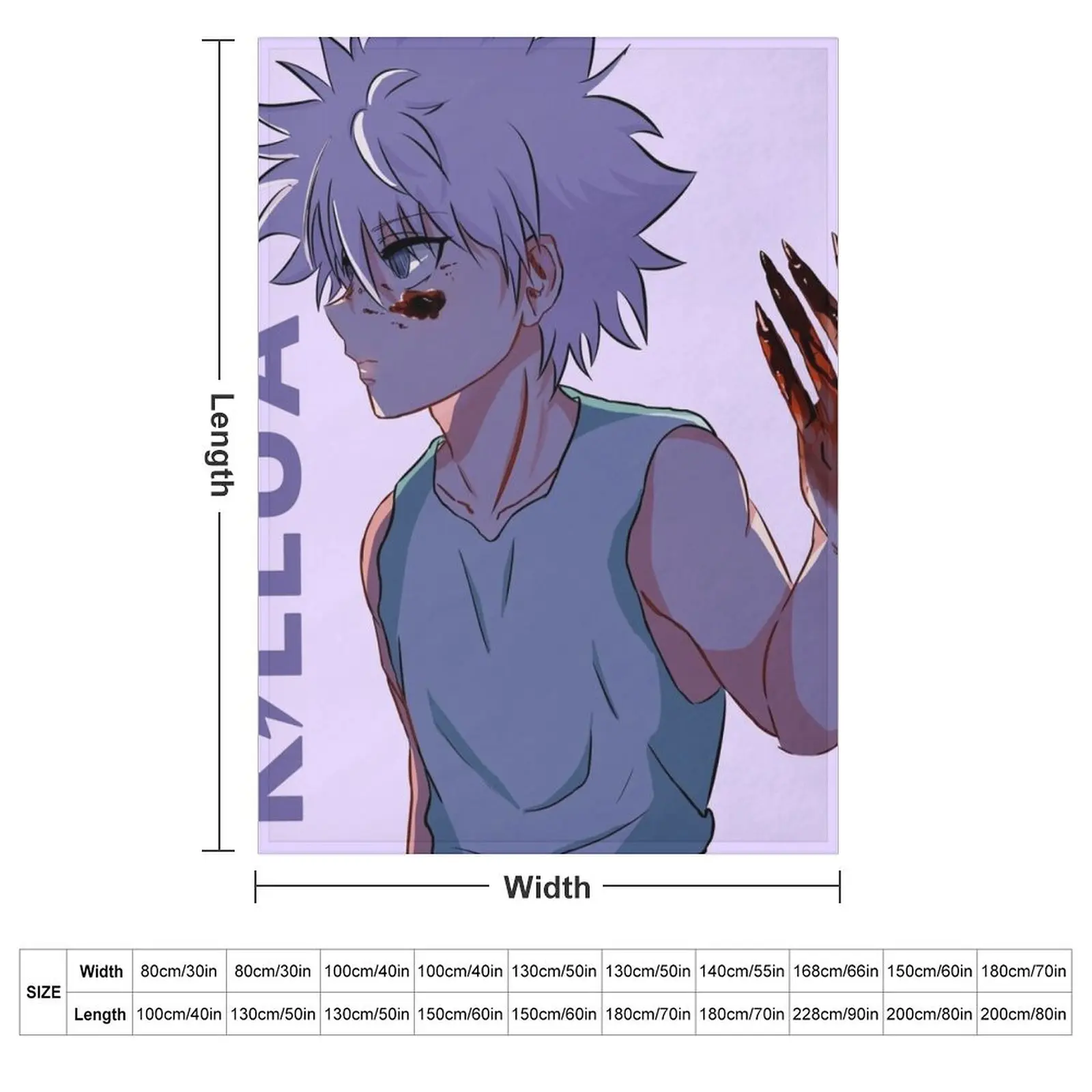 Killua? hxh Throw Blanket Hair Winter beds Blankets