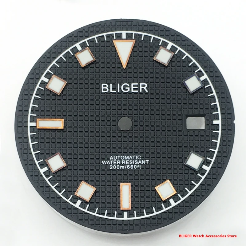 Bliger New 33mm Mechanical Watch Dial Luminous Dial Literally Fits NH34 NH35 NH36 NH37 NH38 Miyota 8205 ETA2836 2824 PT5000