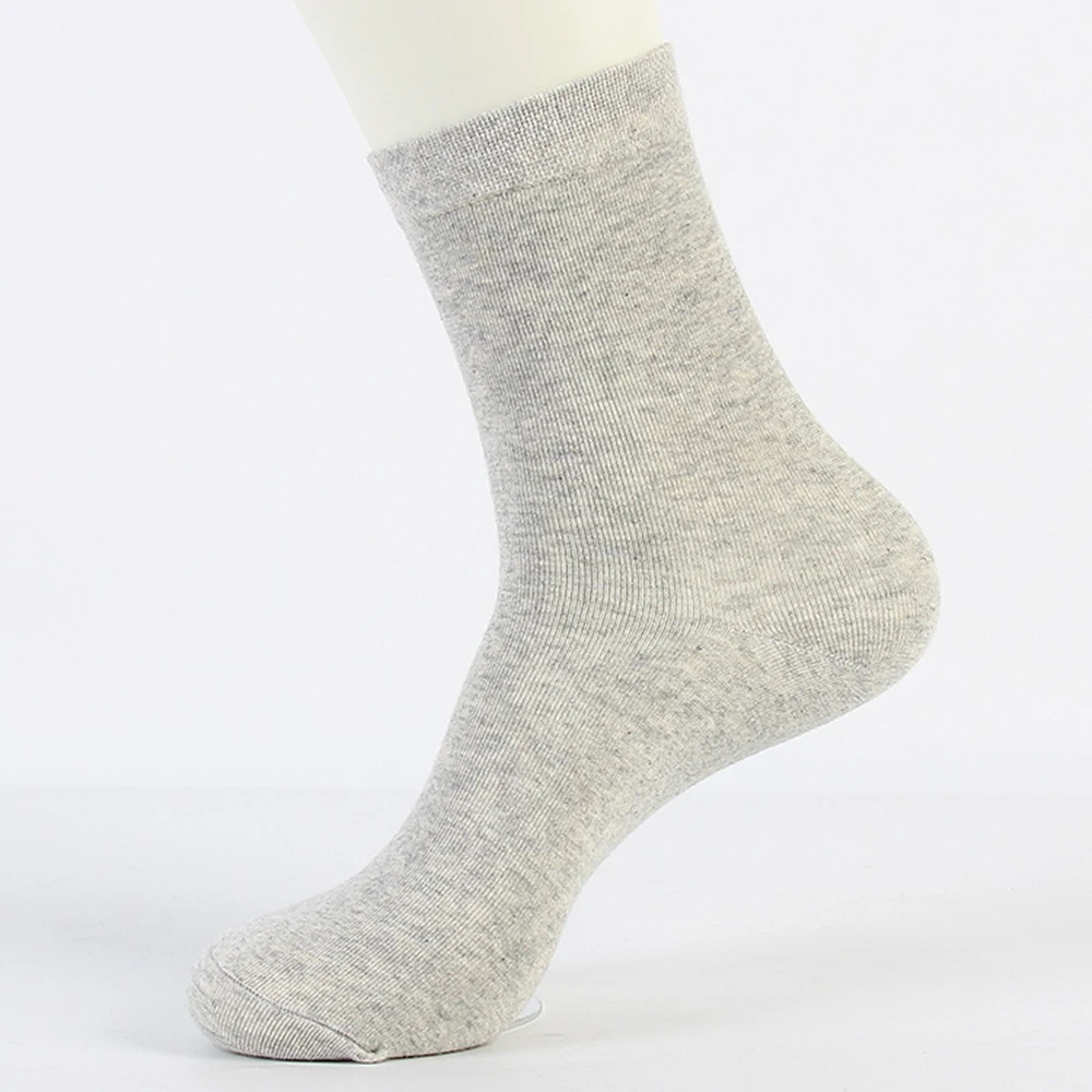 1 Pair Autumn Winter Men Cotton Socks Sweat Absorbent Comfortable Thick Breathable Sports Socks Solid Color Male Socks