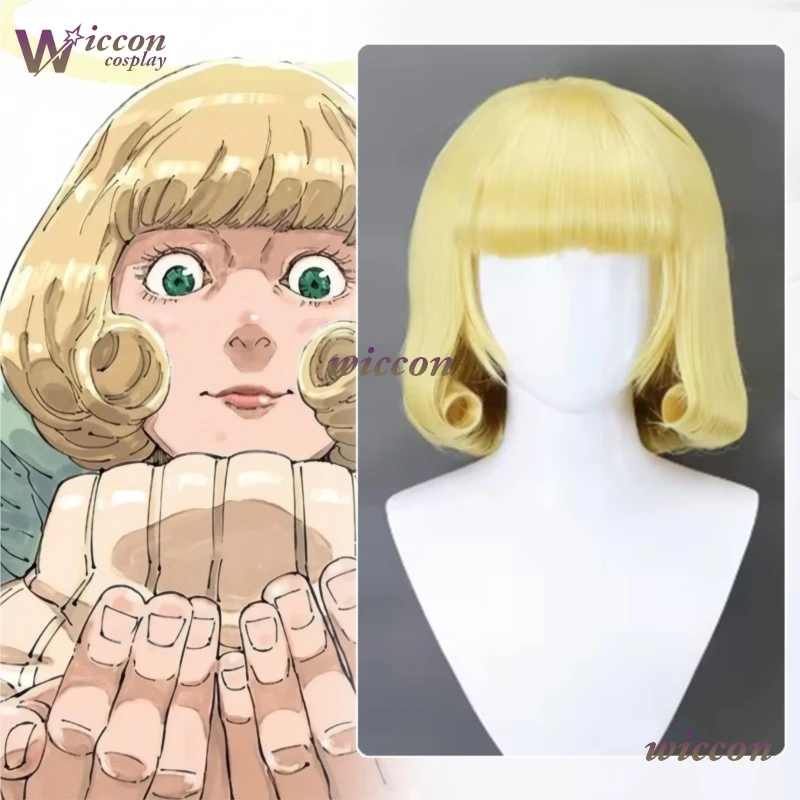 

Парик для косплея Хана Курасу, аниме-парик «Магическая битва», блонд, желтые кудрявые волосы, женский парик для Хэллоуина, вечеринок, для женщин, образ ангела