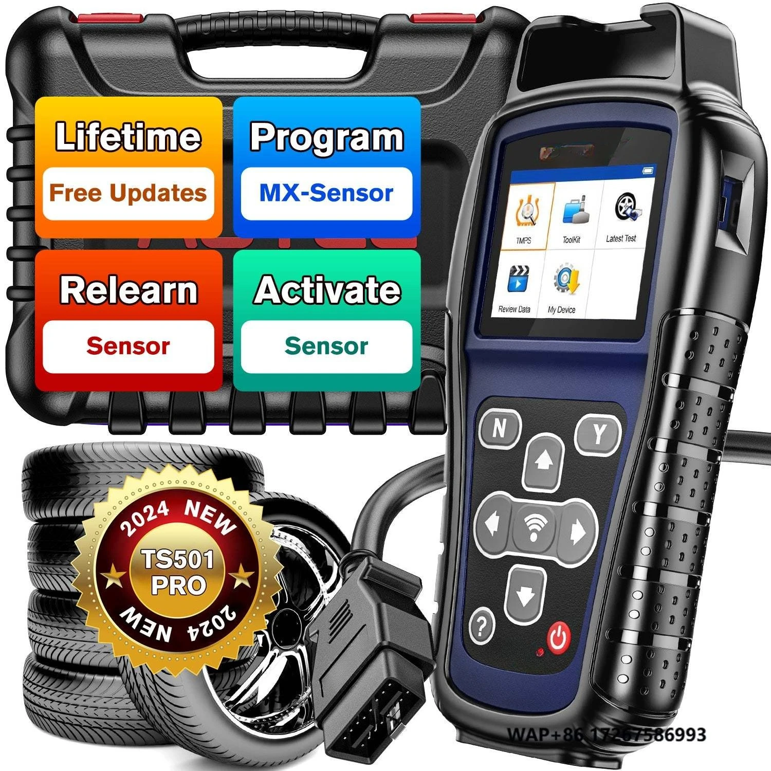 

Autel MaxiTPMS TS501 Pro Tool Relearn Activate Sensors Program MX-Sensors Complete System Lifetime Free Update