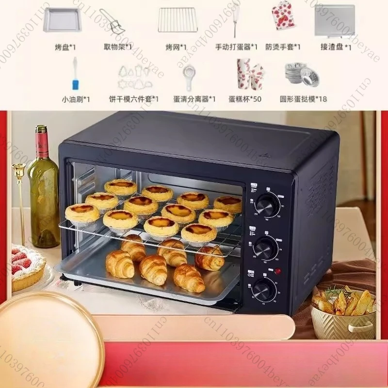 Electric Oven 48L Large Capacity Multifunctional Visual Baking Home Intelligent Cake Machine Breakfast Machine