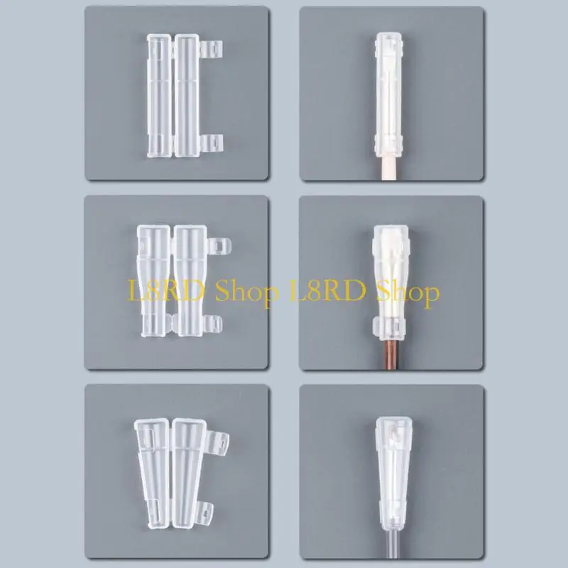 L8RD 10 PCs/conjunto maquiagem Tampas escova maquiagem Casa organizadora escova plástico porta -escova para