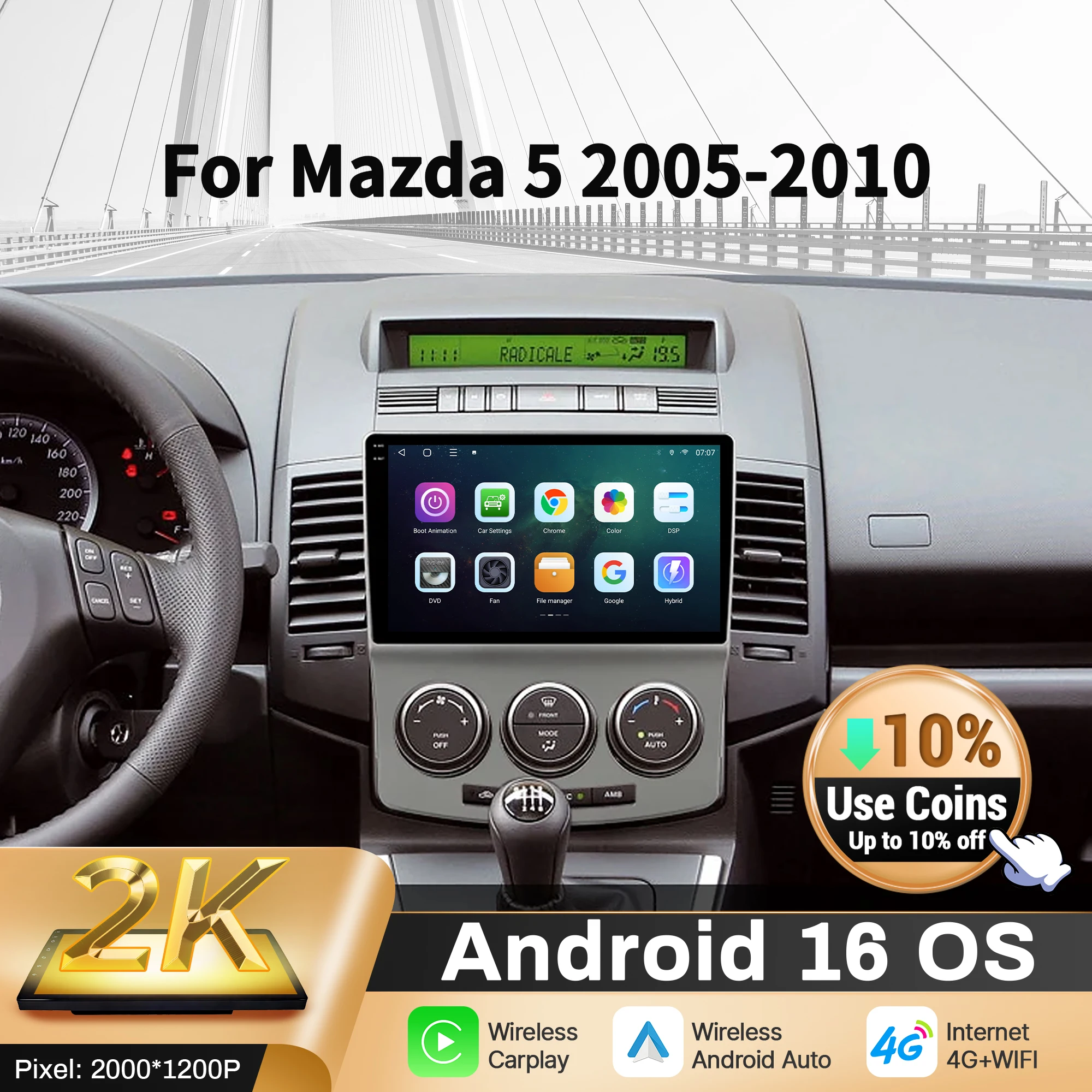 9Inch Car Radio For…