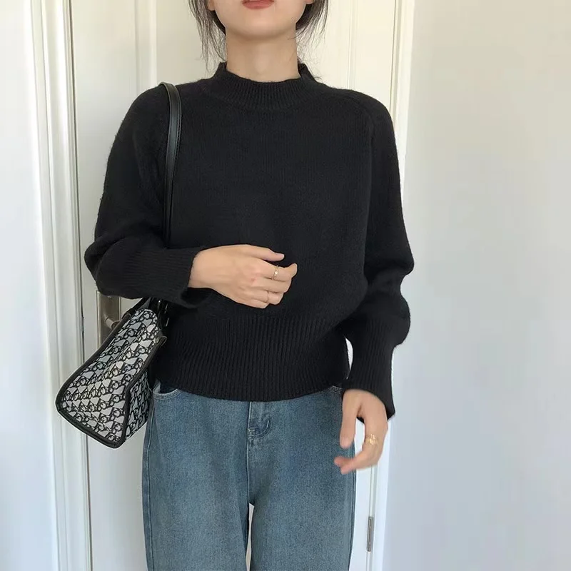 Cashmere Sweaters Women Casual Half Turtleneck Jumpers Pullovers Autumn winter Womens Knitted Sweater