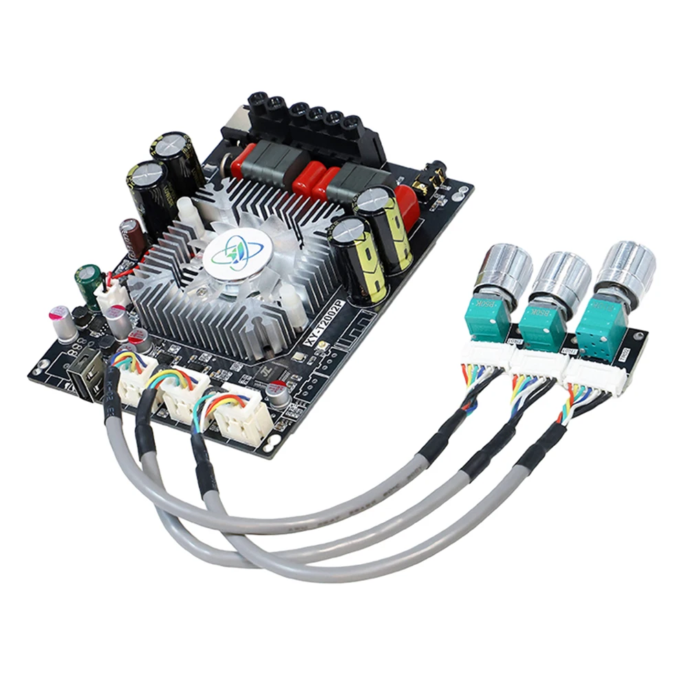 XY-T2002P 2*200W TPA3223 Bluetooth 5.2 Power Audio Stereo Amplifier Board Support AUX/U Disk/USB Sound Card Audio Input